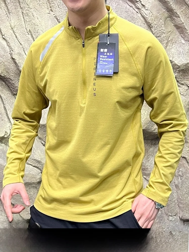 

3D индивидуальная футболка Long Sve Base irt f с воротником-стойкой на молнии, удобная для кожи мужская футболка осень-зима