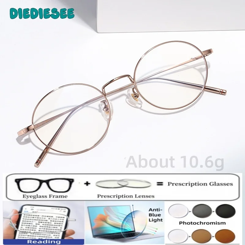 

DIEDIESEE High-Definition Anti Blue Light Round Frame Myopia Hyperopia Reading Glasses And Ccustomized Prescription Glasses 2A67