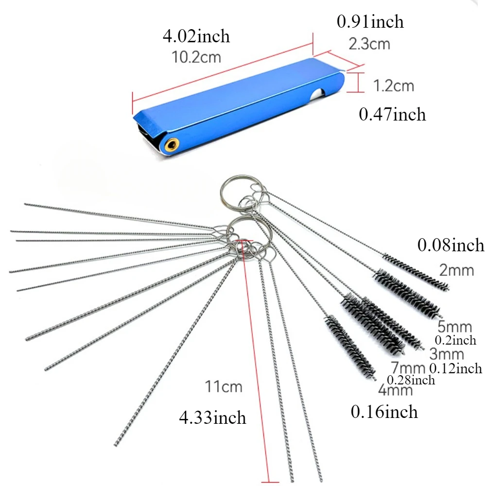 קרבורטור נקי מברשת להגדיר לכלוך שרשרת פחמן ראיתי מגרדים נירוסטה מחט אופנוע אלומיניום קופסת ספריי ניקוי אקדח