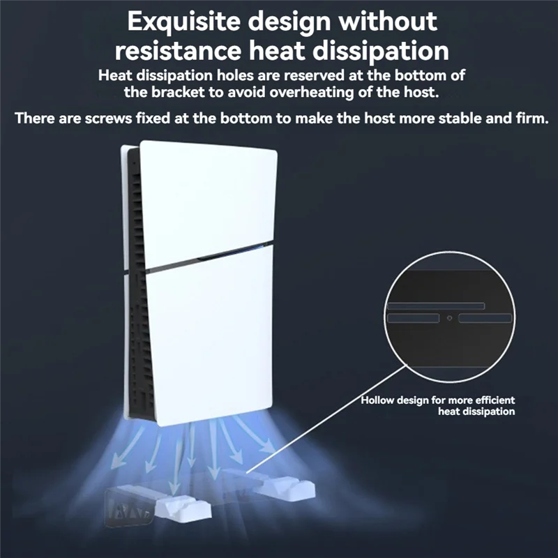 Para estación de carga de montaje en pared PS5 con soporte para auriculares soporte de cargador de pared para PS5 y PS5 Slim, disco y Digital-BTFL