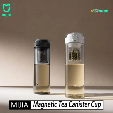 Mijia 800ml Tritan Water Bottle Magnetic Tea Infuser Pop‑up Lid BPA‑Free Portable Tea Separation Cup for Outdoor Office Sport