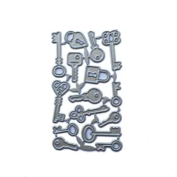 Keys and locks Metal Cutting Dies Stencil for DIY Scrapbooking Photo Album Embossing Paper Cards Crafts Diecuts New 2024