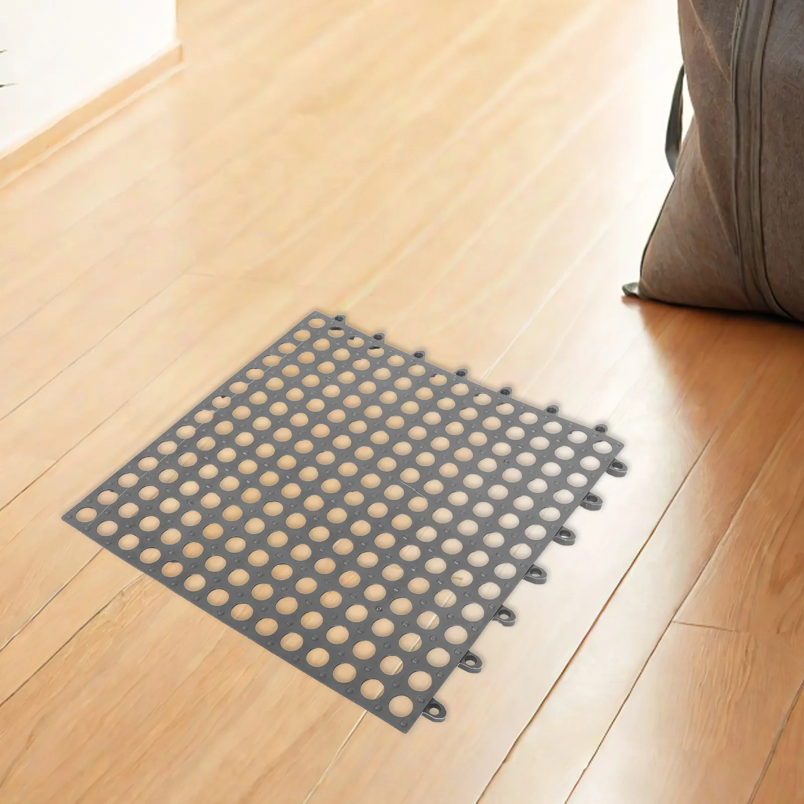 8 Piezas de Alfombrillas Antideslizantes Modulares para Drenaje, Losetas Encajables Cortables de Secado Rápido para Baño, Ducha y Piscina