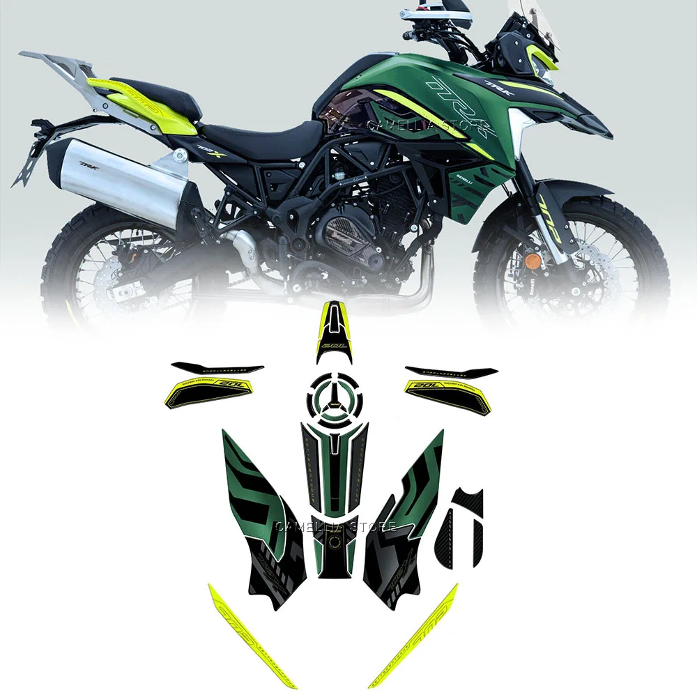 

Motorcycle Sticker 3D Epoxy Resin Motorcycle Tank Pad Sticker New Motorcycle Shell Sticker Kit for Benelli TRK 702X 2023