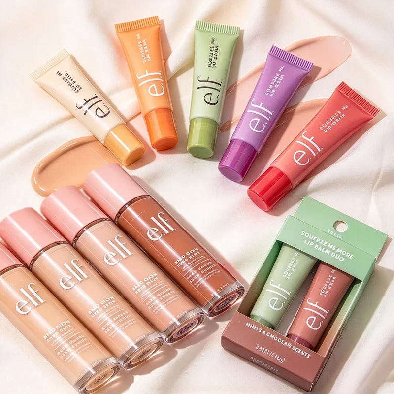 Elf Hot Sales Gel Texture Moisturizing Two Colors Lipstick Suit Matte Natural Water Feeling Light Highlights Liquid Foundation