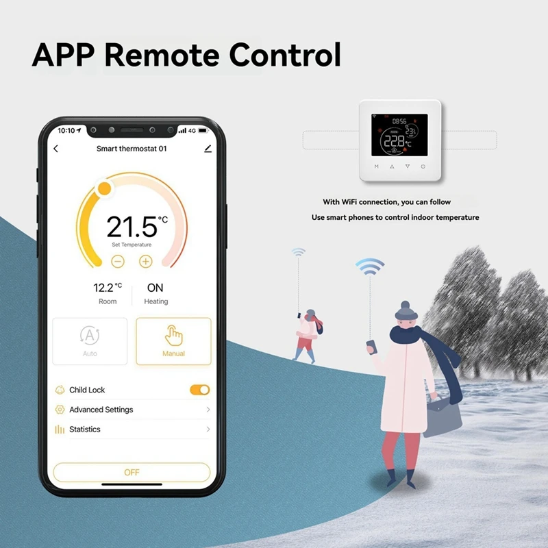 Termostato de aquecimento quente de piso controlador de temperatura termostato de aquecimento de piso elétrico led interruptor de controle de temperatura de toque