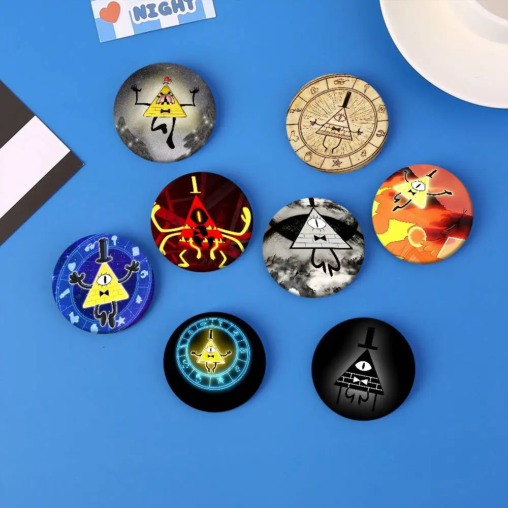 الجاذبية يقع بيل تشفير لينة زر دبوس مشرق مطبوعة أيقونة هدية للأصدقاء شارة طوق بروش التلبيب دبوس معدني