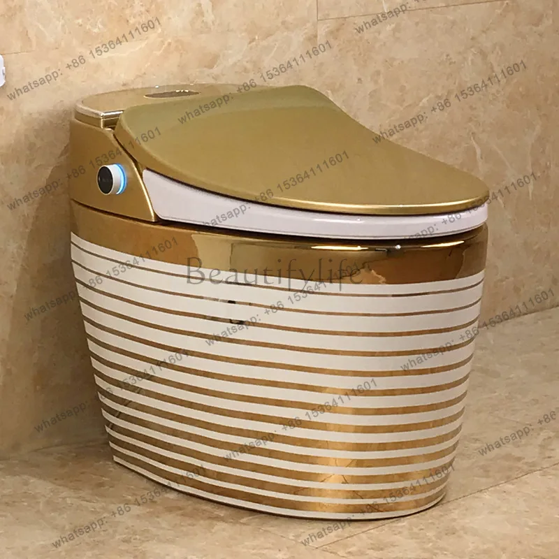 Titanium integrated smart toilet automatic gold toilet does not fade