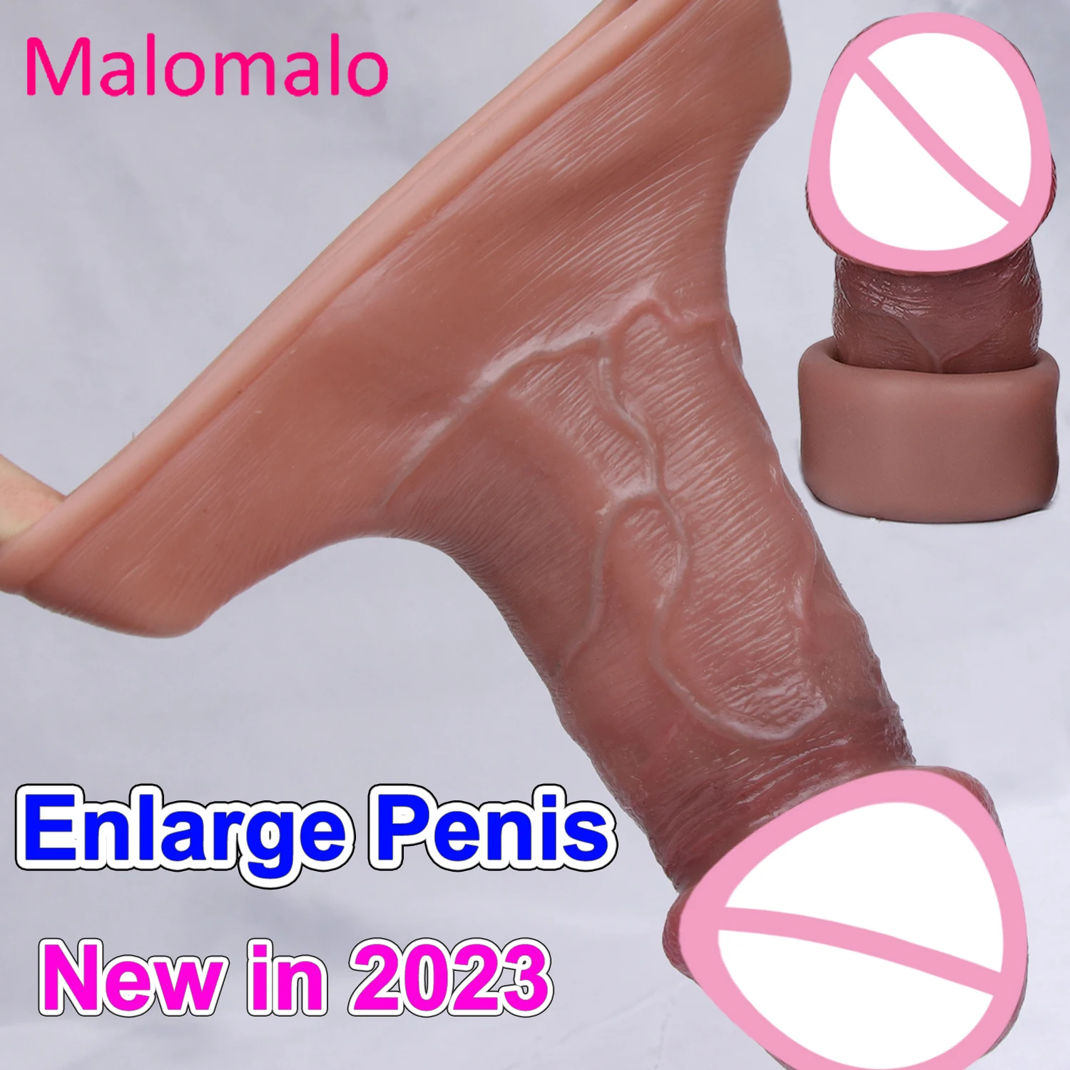 4 Styles Soft Realistic Enlarger Penis Sleeve Big Growth Real Silicone Dick Man Delayed Ejaculation Extend Cock Condom Sex Toy