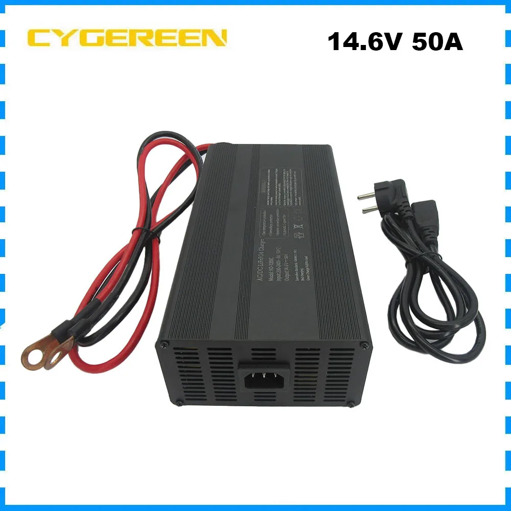 

12V 12 Volt 50A 4S Lifepo4 Fast Charger 14.6V 200AH 300AH Iron Phosphate Forklift RV Solar Boat Battery Smart Charger