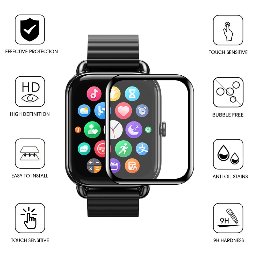 For Haylou RS4 Plus Rs4 SmartWatch Screen Protector Curved Edge Soft Film For Haylou RS4 Plus LS12 Film Accessories Not Glass