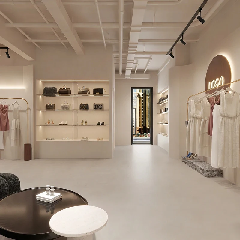 

Customize.Store Design Men's Women's Clothes Metal Display Stands Shoe Racks Display Cabinet showcase