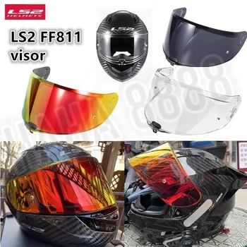 LS2 FF811 viseras originales y auténticas casco de motocicleta de cara completa lente de Color visera negra plateada pegatina antiniebla Original
