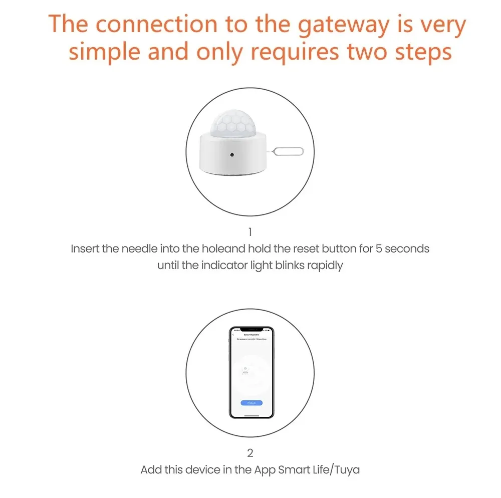 Imagem -06 - Tuya Zigbee Sensor de Movimento Humano Casa Inteligente Sensor de Movimento Pir Detector Infravermelho Segurança Smart Life Funciona com Alexa Gateway Need