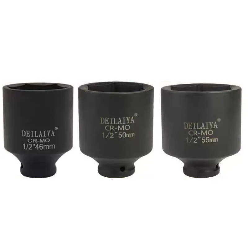 Air Pneumatic Socket Wrench Head Deep Impact Sockets Drive Metric Modelos Grandes 40 mm 42 mm 43 mm 44 mm 45 mm 46 mm 50 mm 55 mm 2”