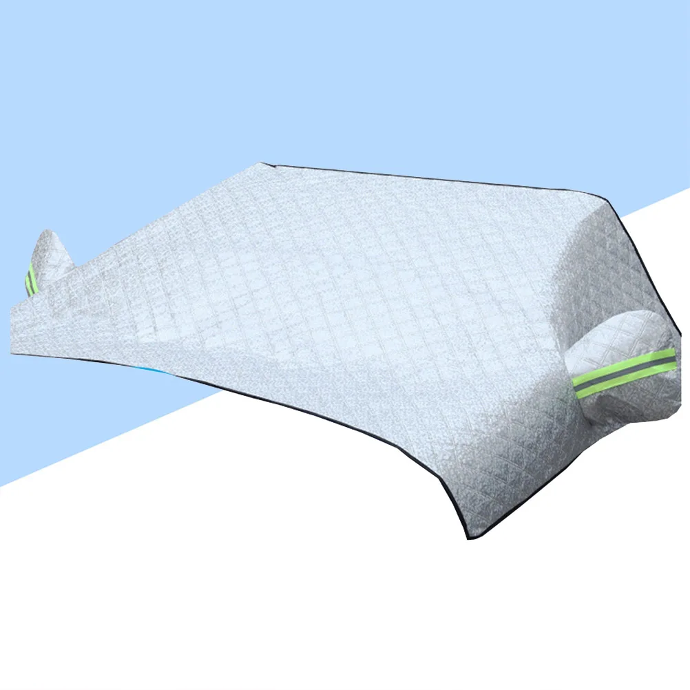 

Car Windshield Cover Double Aluminum Film Anti-Icing Anti-Scratch Outdoor Protection Half Car Cover Cloth 4 Seasons