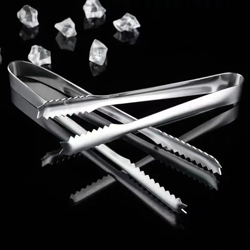 

1 Kitchen Gear Hotel Restaurant Tool Thickened Stainless Steel Tongs Barbecue Food Ice Clip