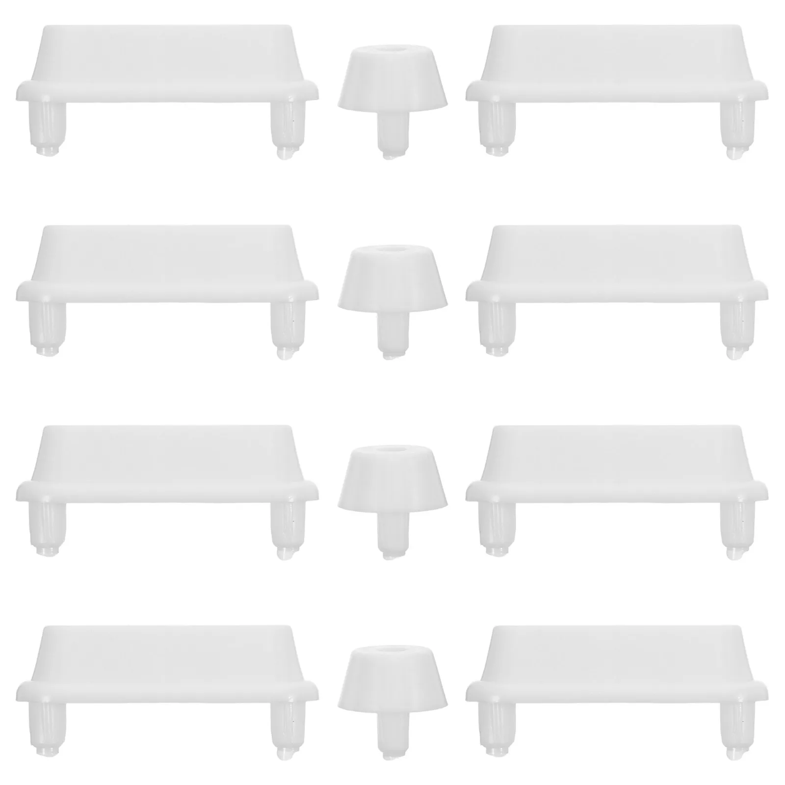 12Pcs Toilet Seat Bumper Pads Non Slip Noise Dampening Bathroom Lid Spacers Stable Anti Shock Toilet Cushion Replacement Plastic