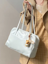 Short Distance Travel Handbag Women Large Capacity Soft Leather Tote Bag Korean Fashion Versatile Single Shoulder Underarm Bags