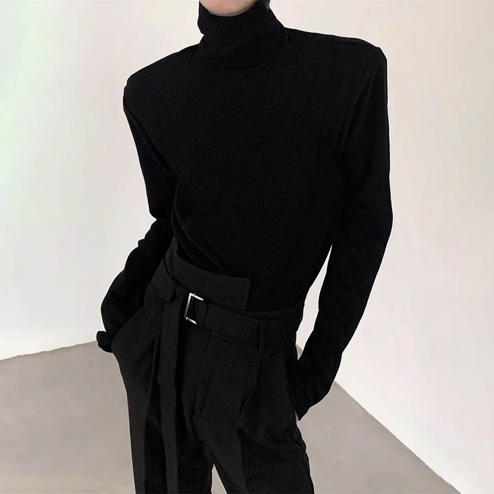 

Mens T-Shirt Shoulder Pad Plain Casual T-Shirt Soft And Fashion Daily Versatile Outdoor Personality Top Men'S Clothing 2025 New