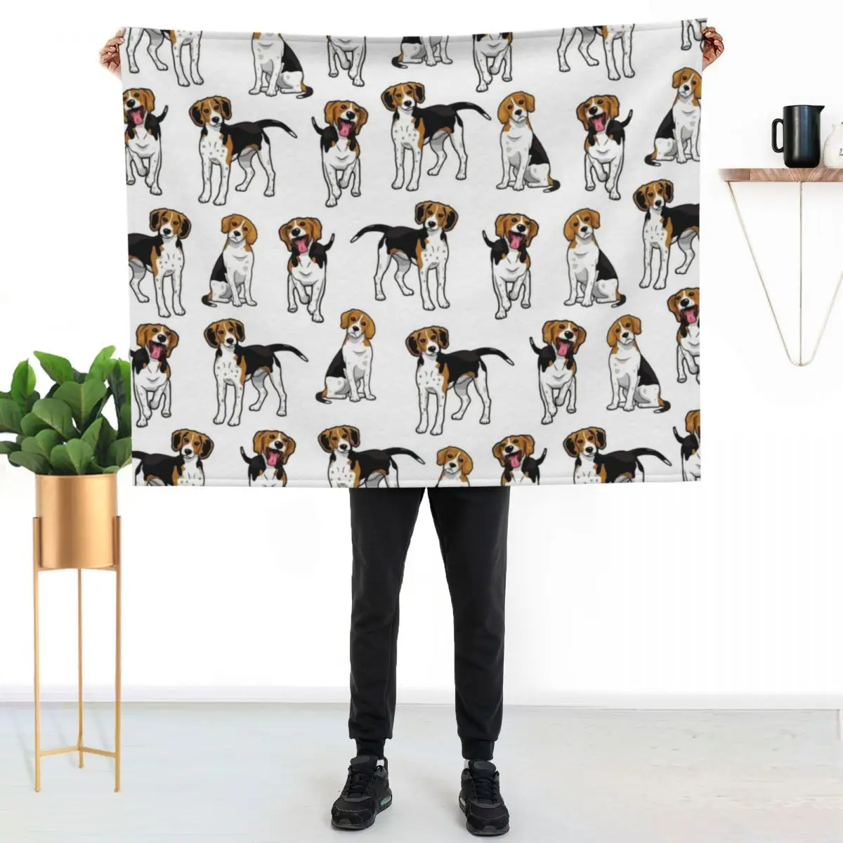 Treeing Walker Coonhound Throw Blanket warm for winter Plush Large Soft Big Blankets