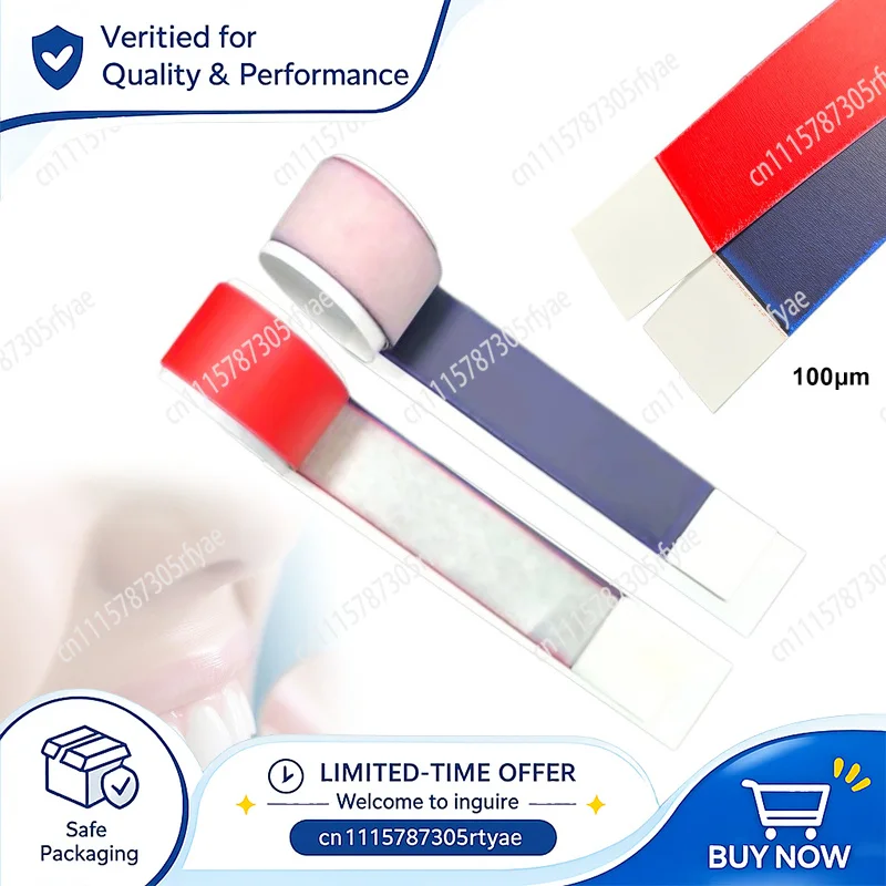 12Pcs Dental Articulating Paper Strips Double Sided Bite Registration Paper Occlusion Indicator