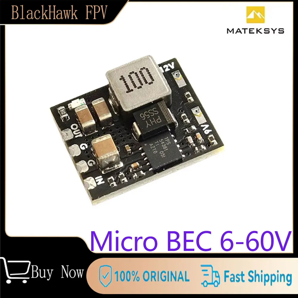 

MATEK Mateksys Micro BEC 6-60V to 5V/9V/12V Adjustable Step-Down Regulator Module for RC Models Airplane Helicopter FPV Drone