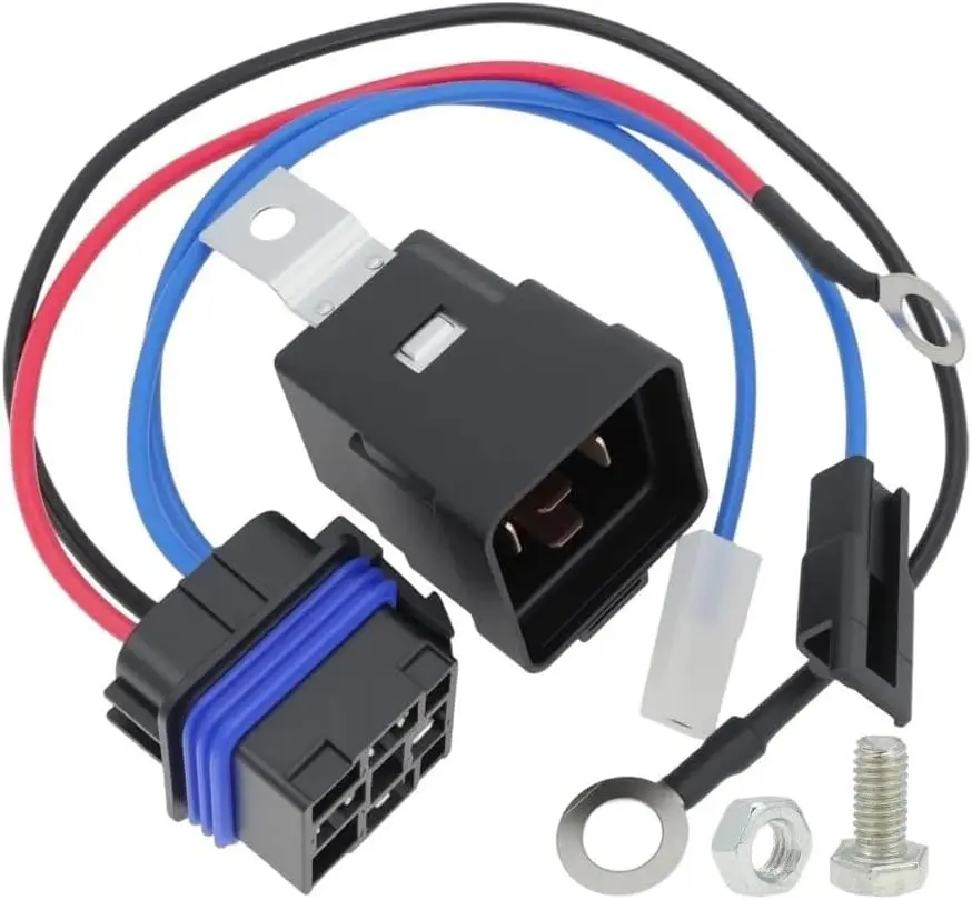 12V 24V 30A 40A 80A Car Relay Harness  with Color-labeled Wires for Automotive Truck Van Motorcycle Boat 4Pin  5Pin Harness Sock