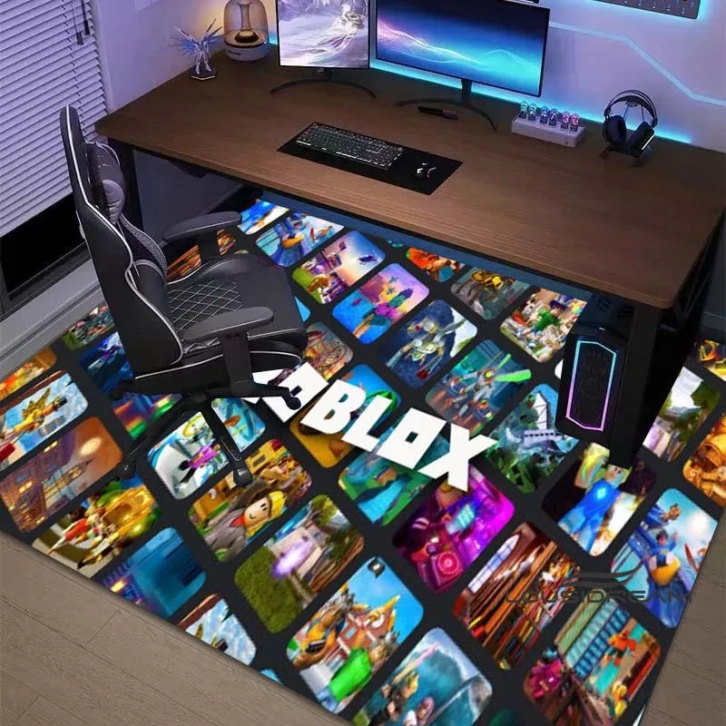 R-Roblox virtual world game carpet children's study sofa bedroom bedside floor mat bathroom door mat absorbent non-slip customiz #1