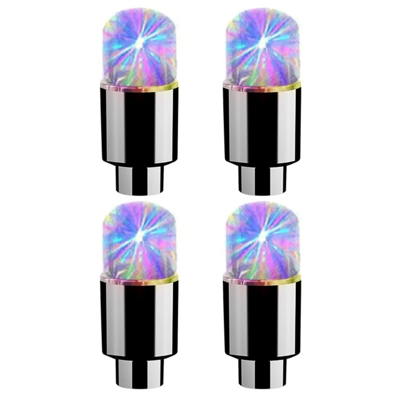 4Pcs Tire for Valve Caps LED Bike Wheel Lights for Car Tire Wheel Assemblies Motorcycle Tyre Spoke Lights