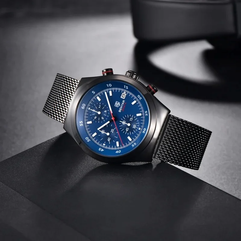 New BENYAR Elegant Quartz Watches for Man Multifunction Luminous Calendar Chronograph Luxury Business Men's Watch Montre Homme
