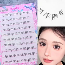 10 Rows 5-6mm Air Lower Eyelashes Fairy Fake LashesSegmented Natural Under Lashes Manga Bottom Lashes Makeup Eyelash Makeup Tool
