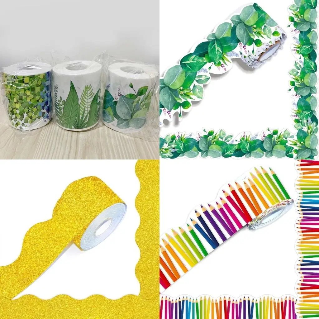 18Meters Colorful Dotted Border Trim Bulletin Border Decoration Children Stickers For Classroom Supplies