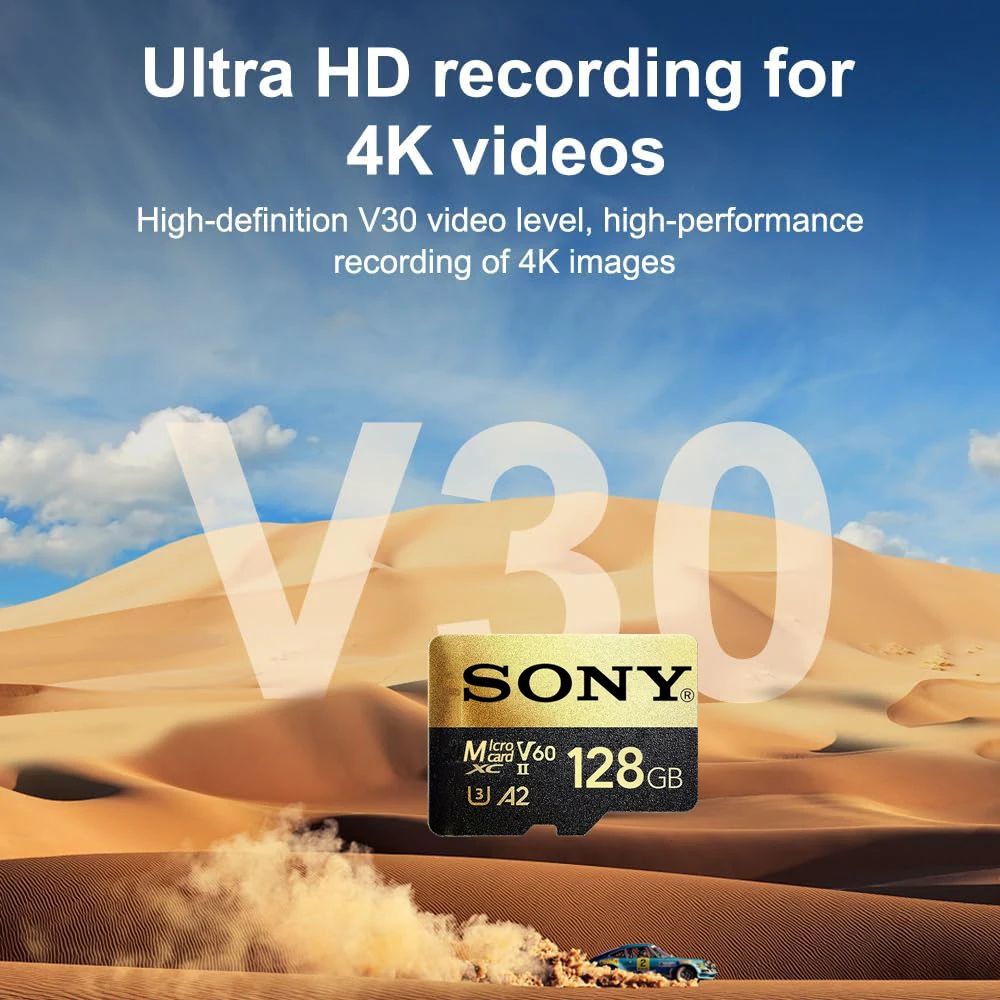 S ONY SD Card 1TB Class 10, U3, A2 4K Ultra HD Flash memory card 150MB/s Read Perfect for Phone Camera Drone Secure Data Stor