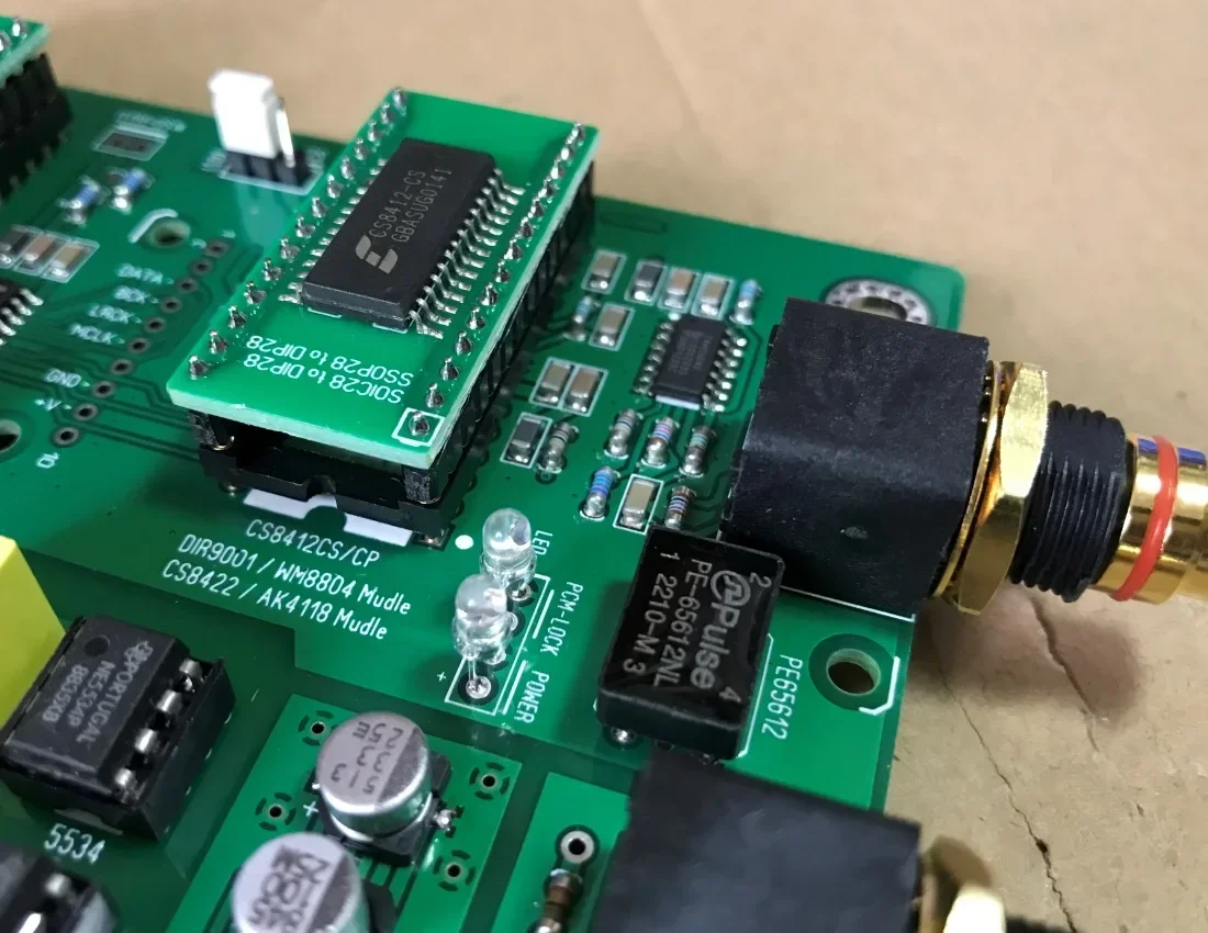 Nvarcher PCM58P x2 DAC CS8412 Receiving decoding board Coaxial input balanced output