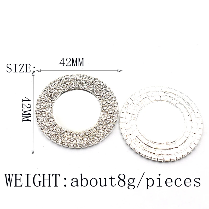 Diamentowe zęby LKERAN5PCS42 * 42MM do sprzączek diamentowych, klamry do butów DIY\'ów, klamry i ozdobne klamry do paska