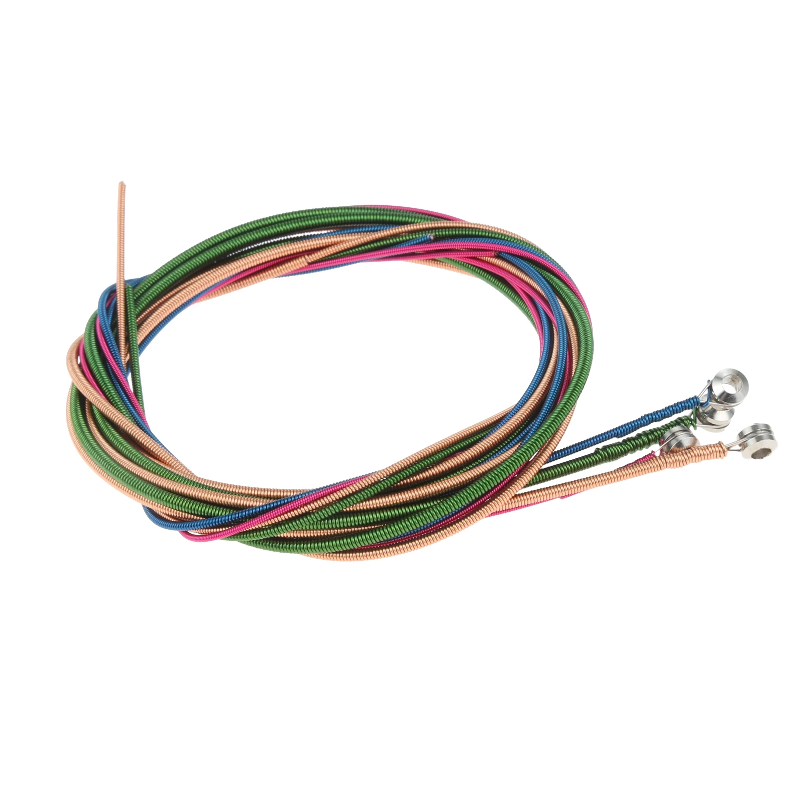 Cordas de aço inoxidável coloridas para guitarra baixo, Cordas coloridas, acessórios baixos elétricos, substituição de 4 cordas, 1,2 m, 1 conjunto