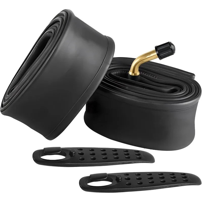 

2 Pack Heavy-Duty 14 x 2.125 Electric Bike Inner Tubes with Angled Schrader Valve & 2 Tire Levers, Reinforced Butyl Puncture