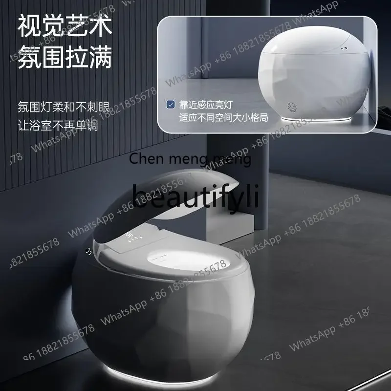مرحاض ذكي على شكل بيضة AB02، منزلي أوتوماتيكي بالكامل على شكل بيضة مستديرة، متكامل بدون حد لضغط الماء #4