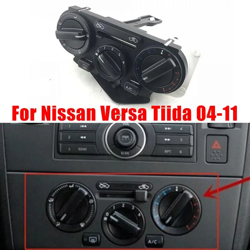 

Подходит для Nissan Versa Tiida 04-11 A/C, панель контроля климатического нагревателя, кнопка переключателя