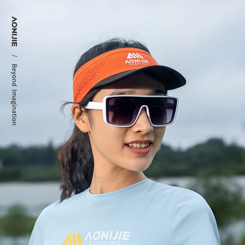 AONIJIE Women Men Outdoor Empty Top Caps Running Sun Visor Hats Elastic Baseball Caps for Sport Sun Protection E4619