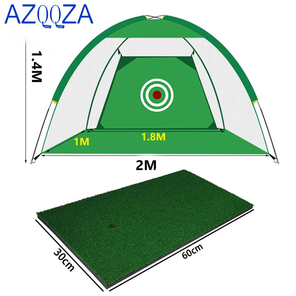 

Indoor 2M Golf Practice Net Tent Golf Hitting Cage Garden Grassland Practice Tent Golf Training Equipment Mesh Outdoor