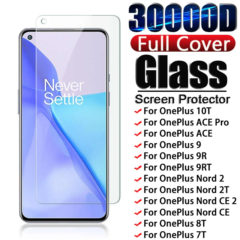 

HD Tempered Glass Flim For Oneplus 10T 9 9RT ACE Pro Full Cover Screen Protector oneplus 8T 9R 9 r t 7T Nord 2 2T CE CE2 ace 5G