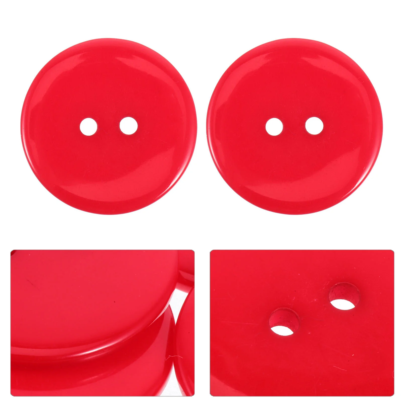 

100pcs Red Sewing Button 2 Holes Resin Round Buttons Craft Replacement Buttons For Clothing Sweater Diy Crafts Decoration