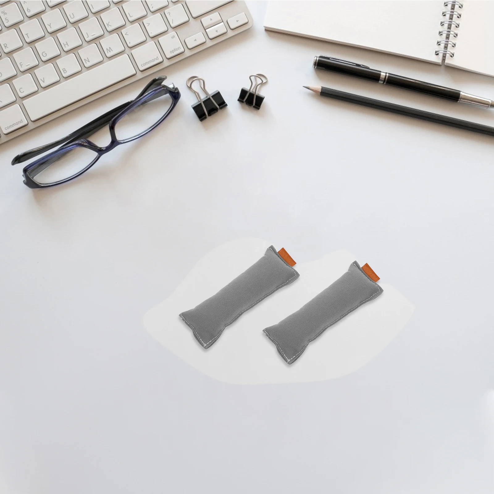 

2Pcs Wrist Elbow Pad 13x5cm Light Grey Ergonomic Design Computer Table Accessory Arm Protection Long-Term Use