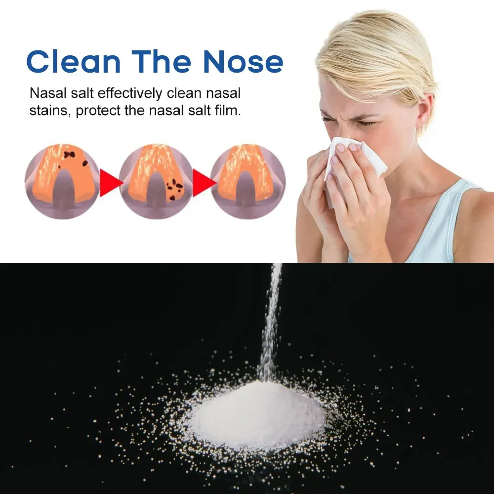 30pcs Nasal Wash Salt for Nose Cleaner Irrigation Salt Nasal Rinse Mix Wash Salt for Neti Pot Cleans Moistens Protects The Nose