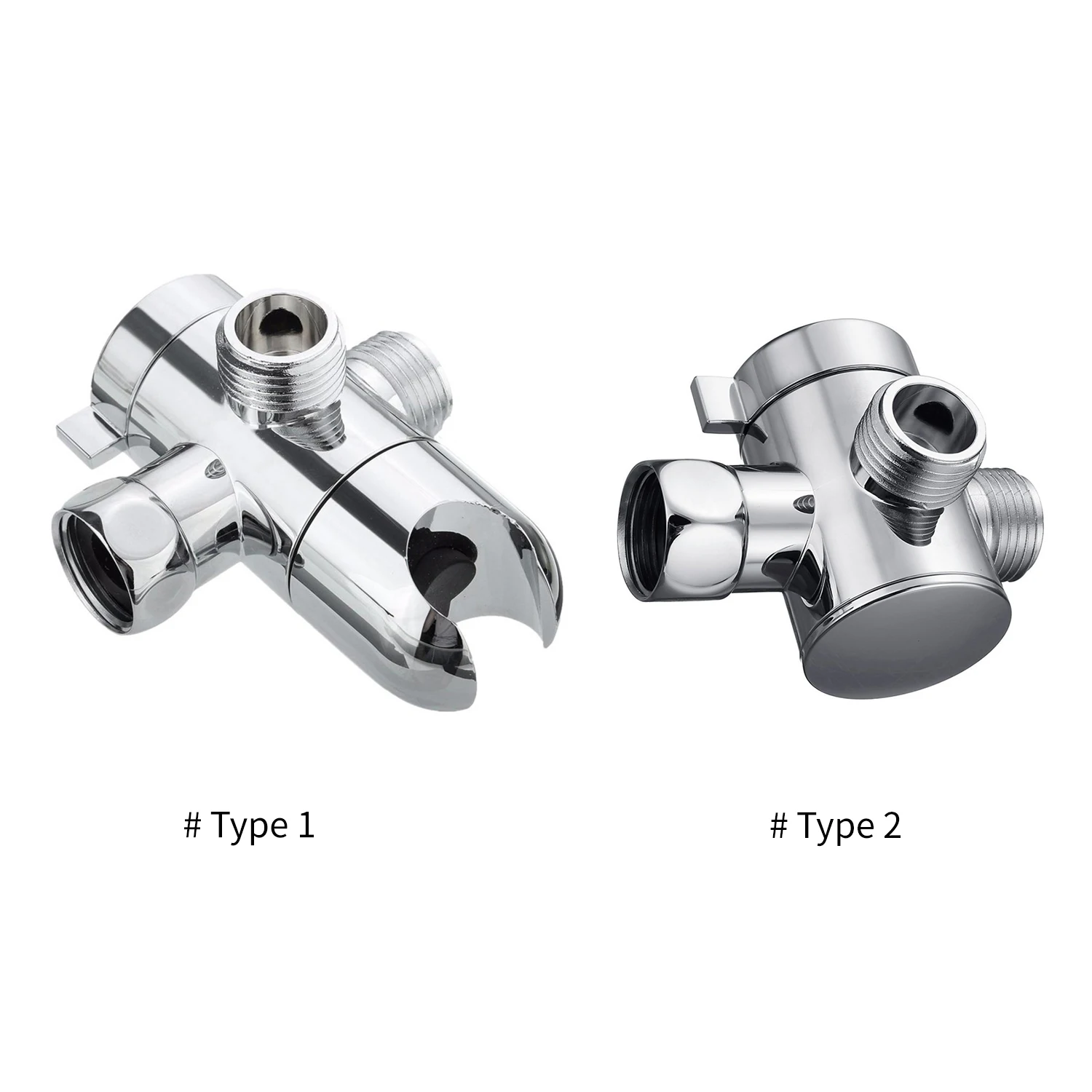 

1Pc 3-Way G1/2 Shower Diverter Valve Water Separator Shower Tee Adapter Adjustable Faucet Switcher Bathroom Replacement Part ABS