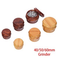 40/50/60mm Yellow and Red Wood Grain Grinder, Four Layer Wood Grain Metal Manual Grinding Machine Tool Accessories
