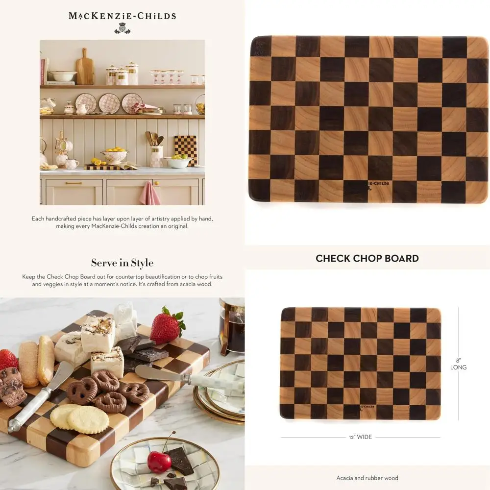 

Charcuterie Wooden Serving and Cutting Board, 8 x 12, for Elegant Presentation