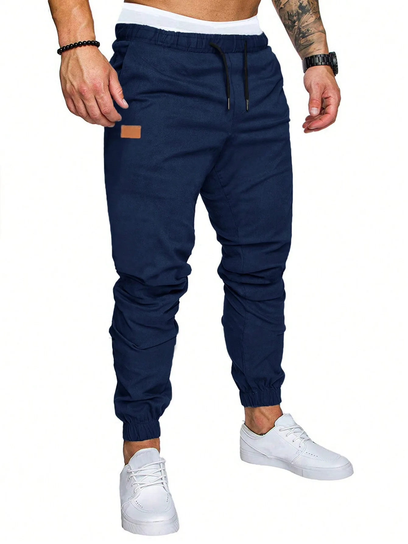 2024New Men\'s Casual Sports Pants Sweatpants Male Jogger Cargo Harem Pencil Pants Trousers Multi-pocket Sweatwear